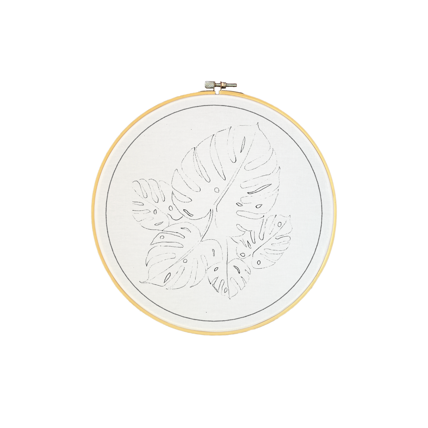 Batik Painting Kit - Monstera Leaves (Hoop)