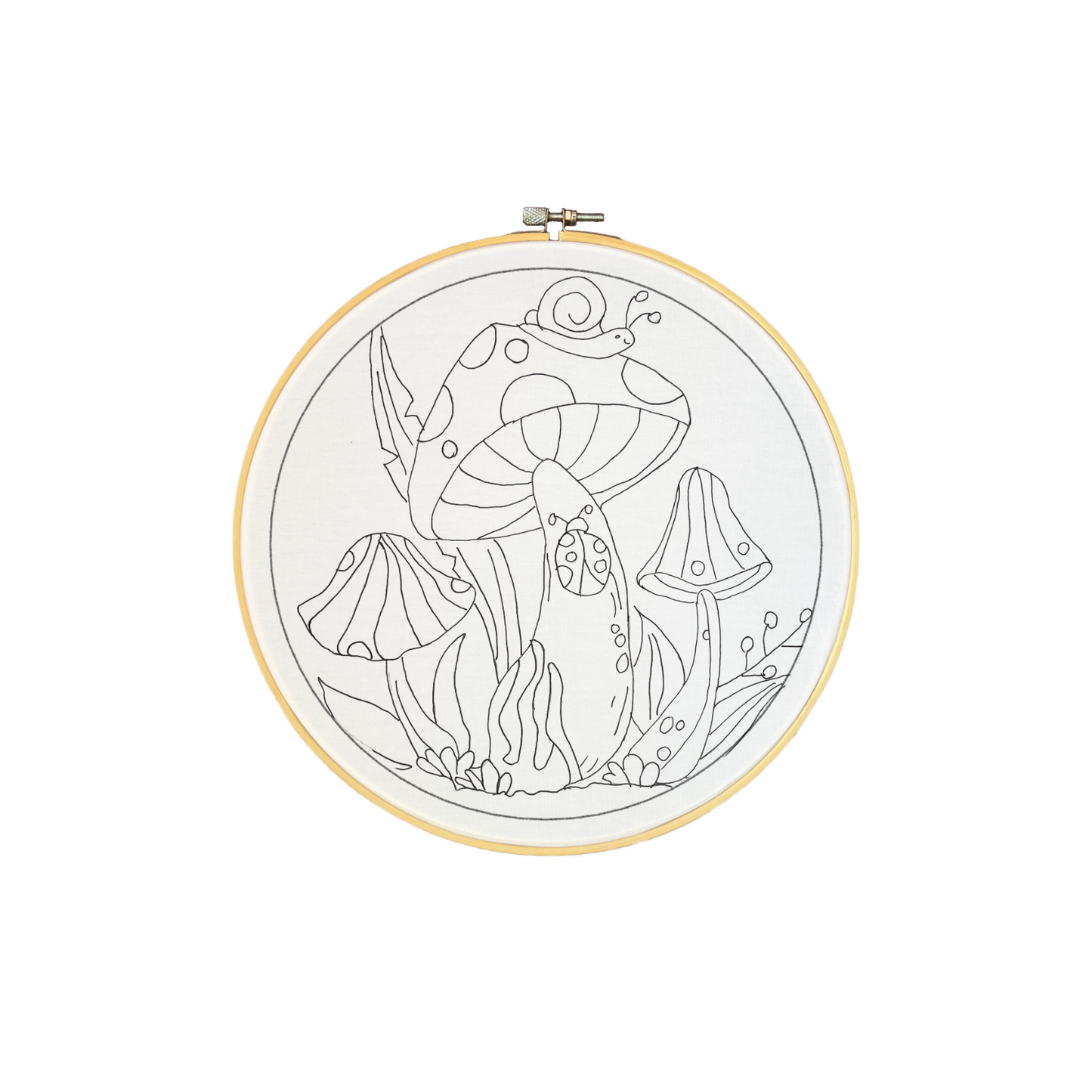 Batik Painting Kit - Mushroom Meadow (Hoop)