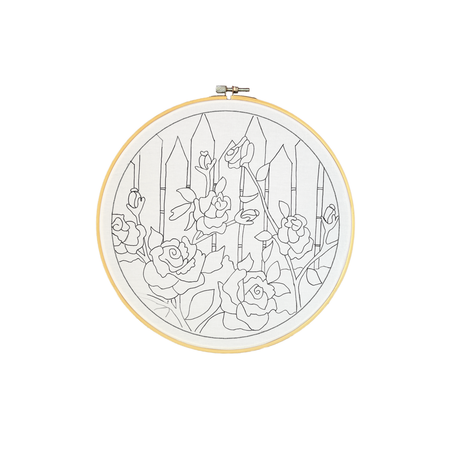 DIY Batik Painting Kit Rose Garden (Hoop)