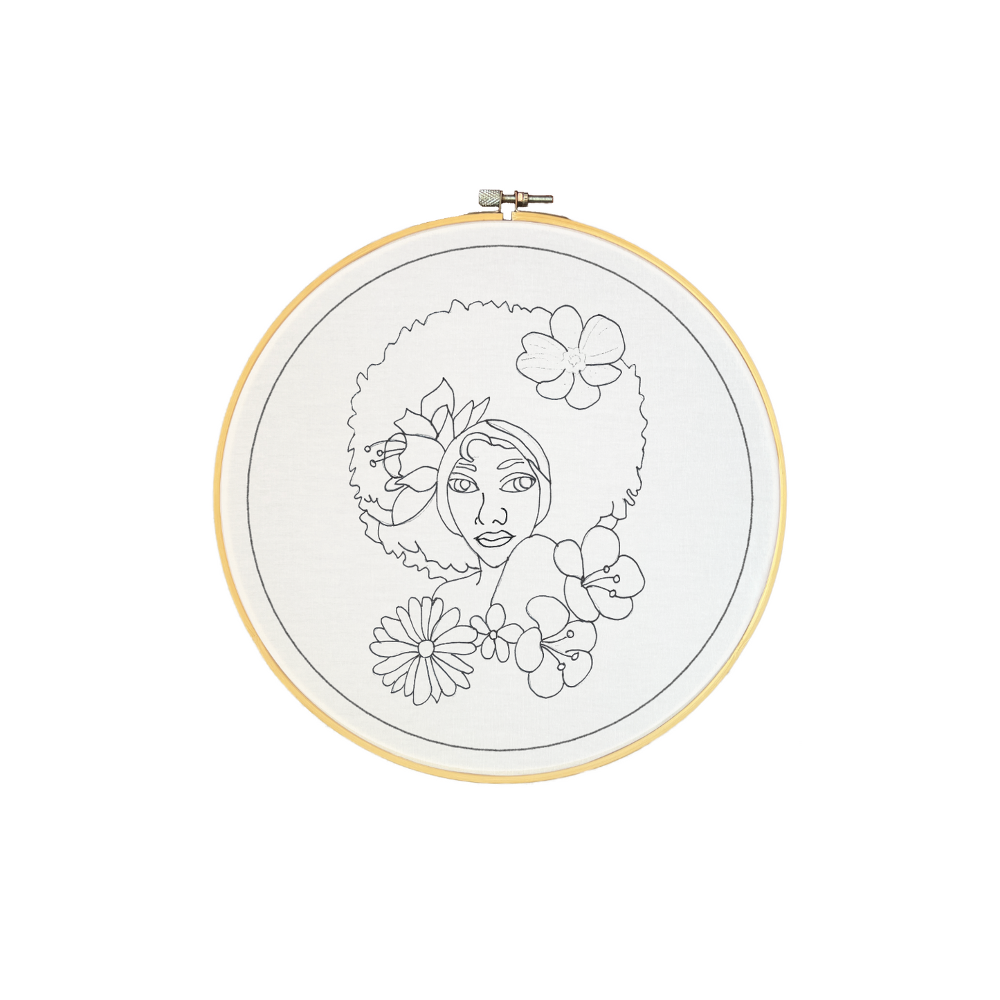 Batik Painting Kit - Queen in Bloom (Hoop)