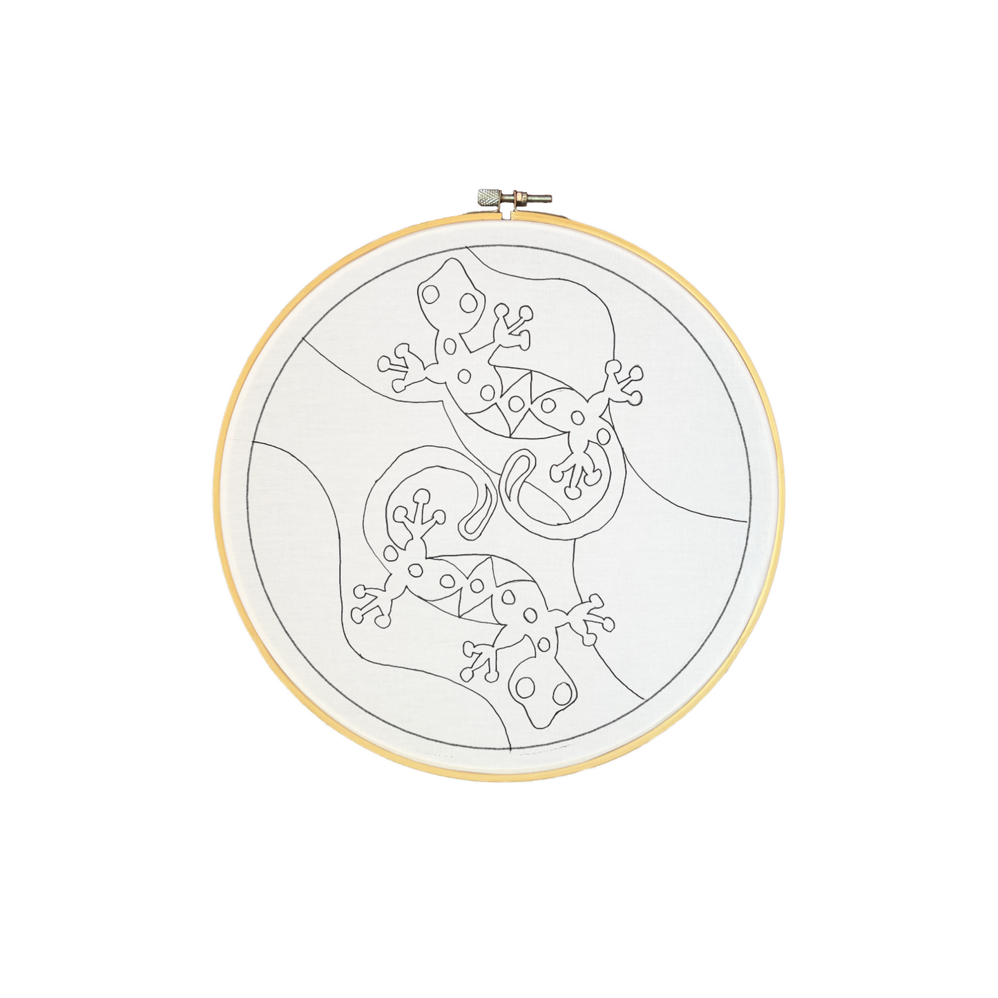 Batik Painting Kit - Geckos (Hoop)