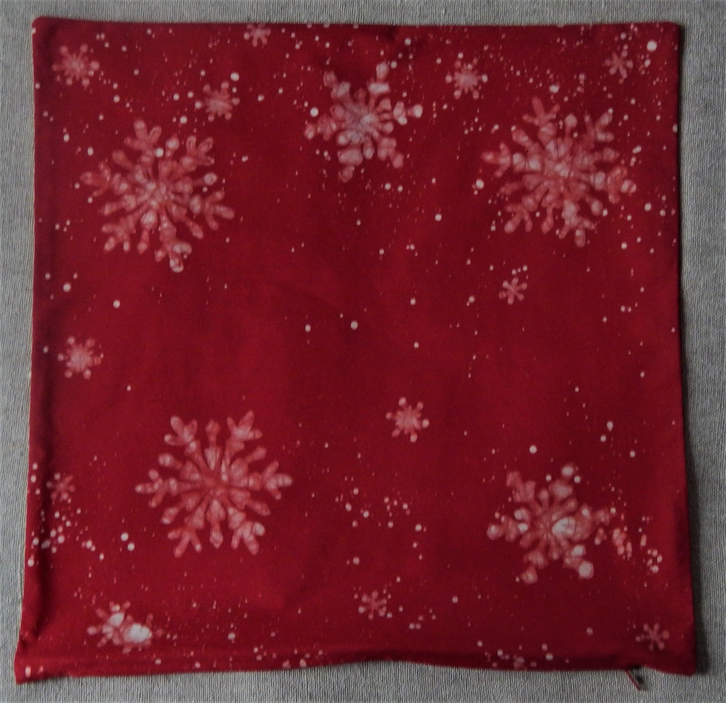 Snowflakes Winter Scape 16" Batik Pillow Cover