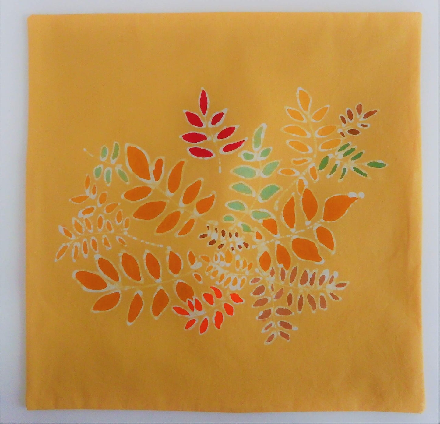Autumn Leaves Batik Pillow Cover