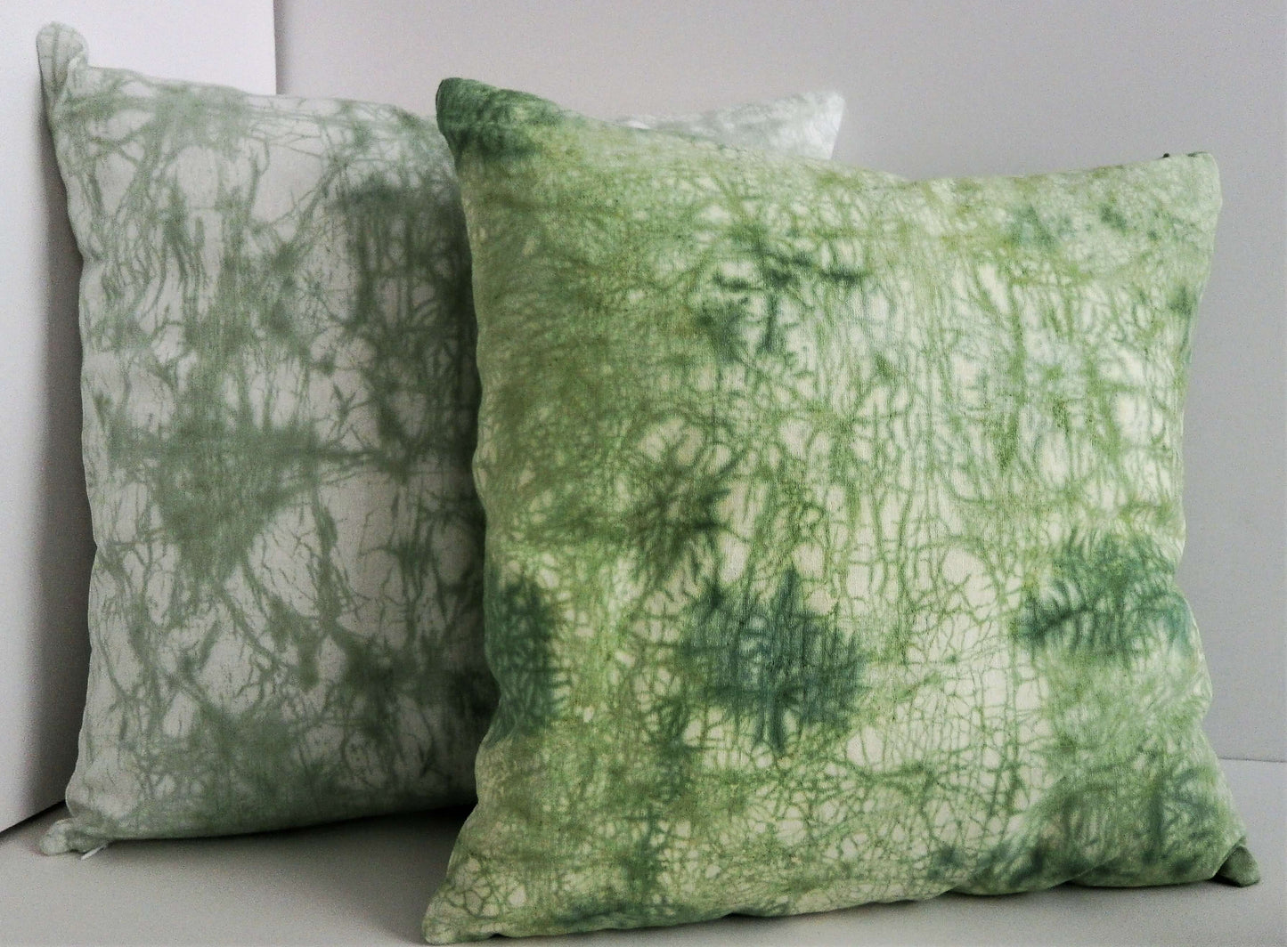 Green Crackle Batik Pillow Cover