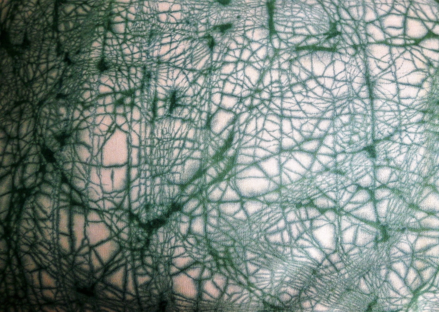 Green on Gold Crackle Batik Pillow Cover