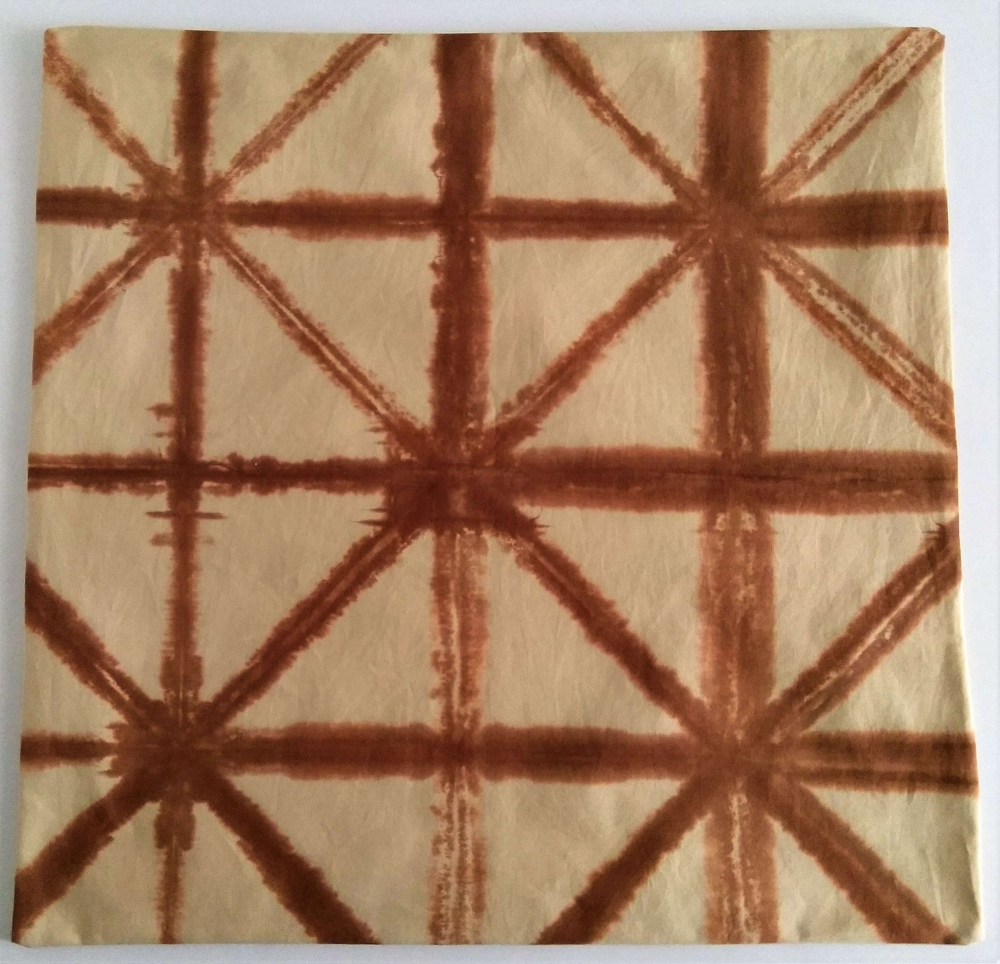 Brown Shibori Throw Pillow