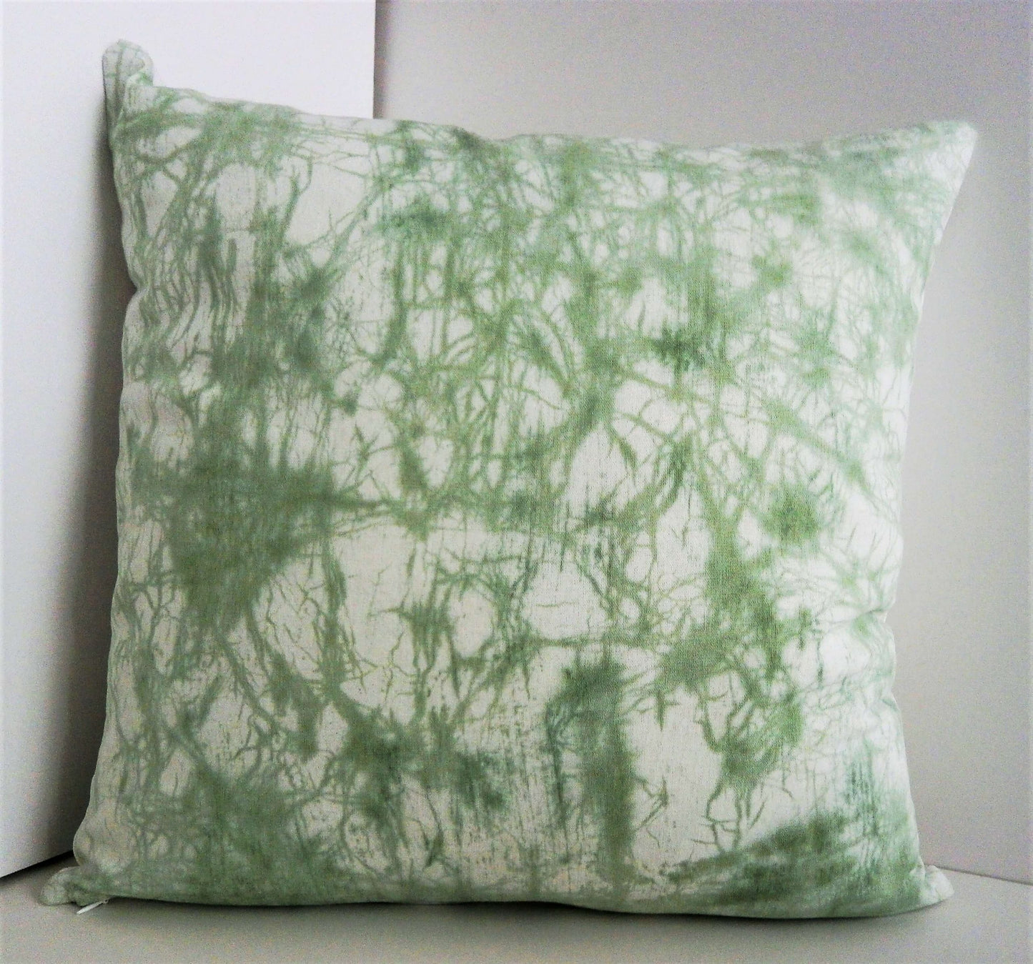 Mint Crackle Batik Pillow Cover