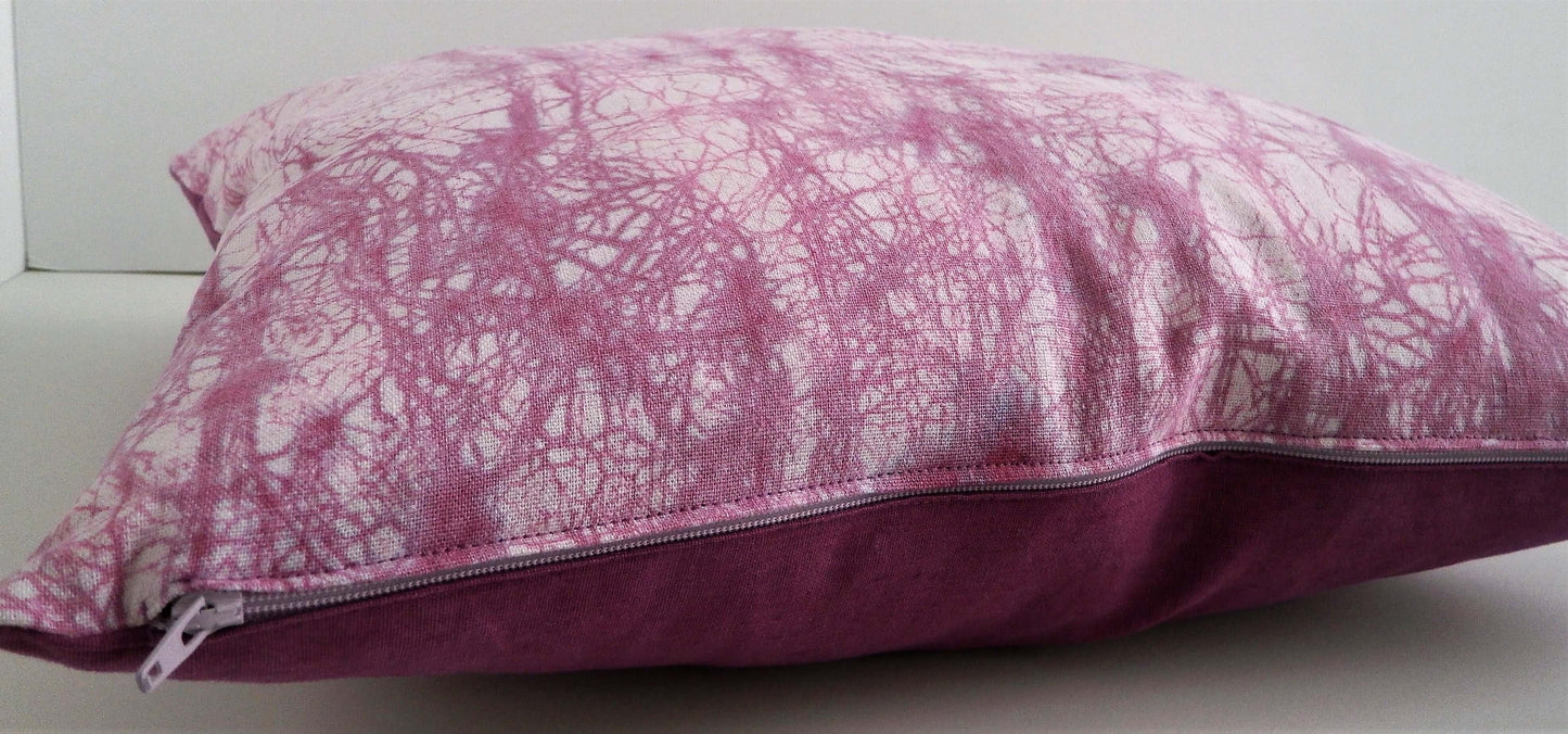 Orchid Crackle Batik Pillow Cover
