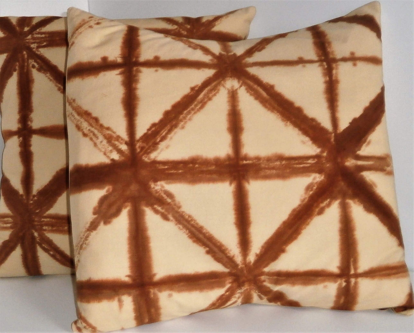 Brown Geometric Throw Pillow