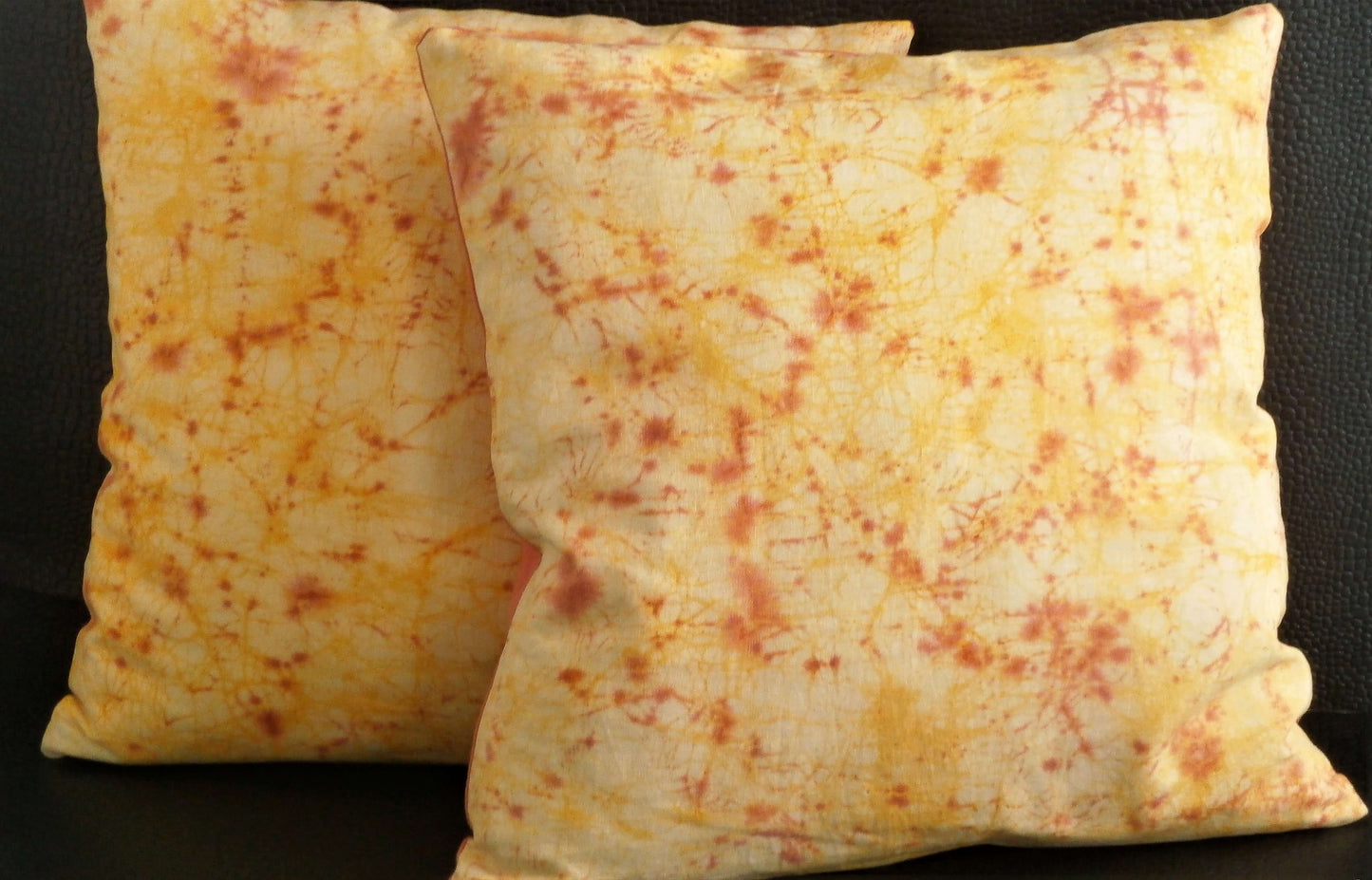 Rusty Yellow Crackle Batik Pillow Cover