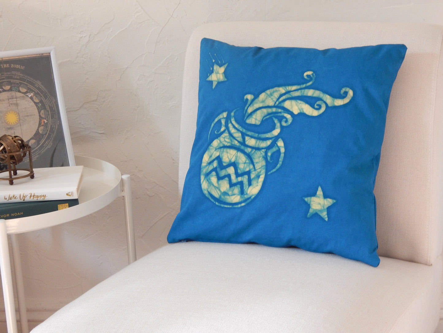 Aquarius Zodiac Throw Pillow