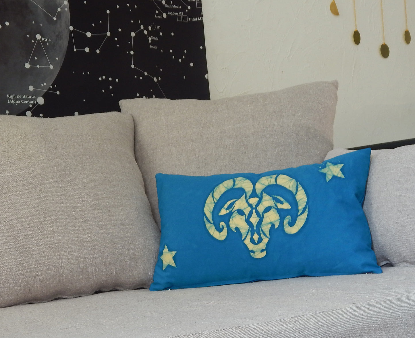 Aries Zodiac Throw Pillow