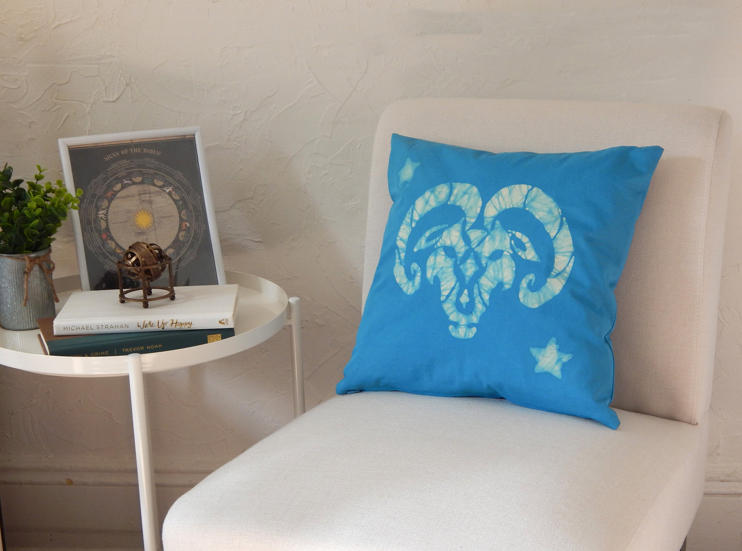 Aries Zodiac Throw Pillow