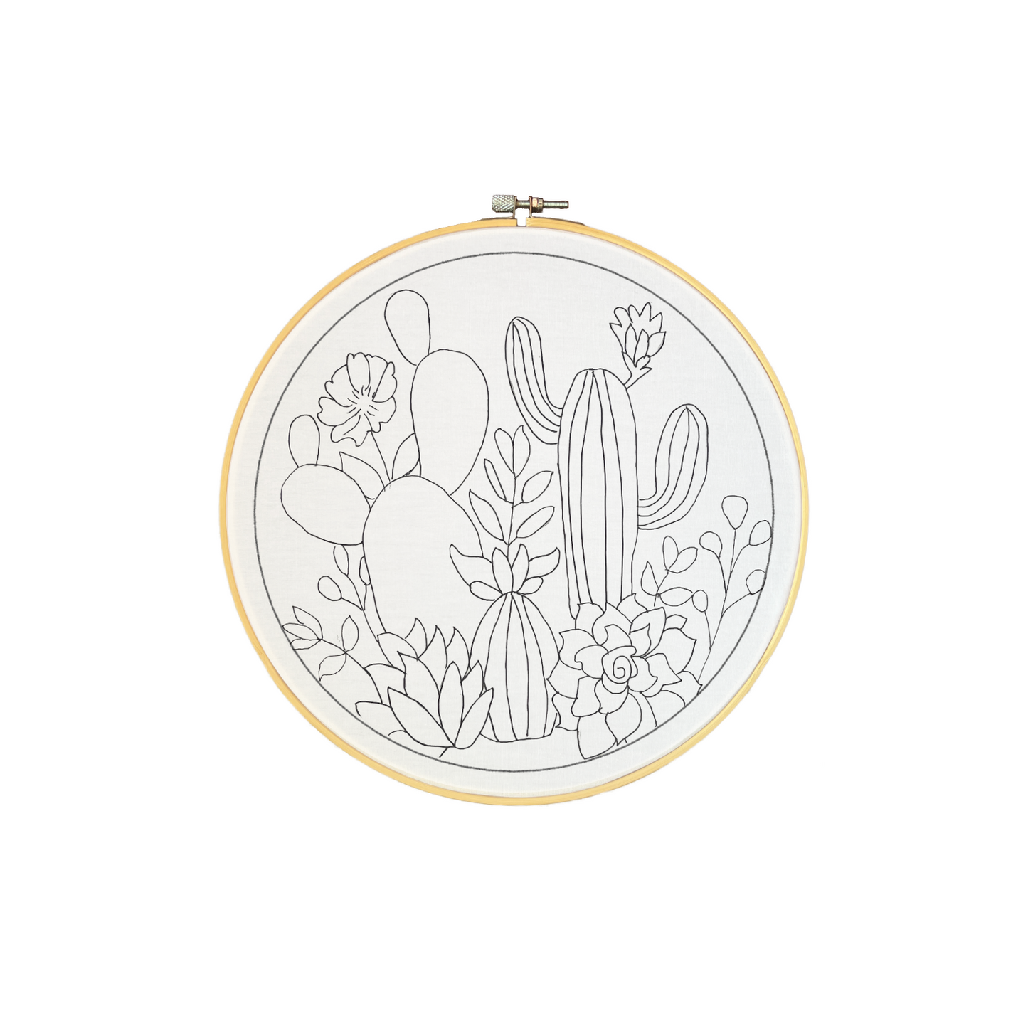 Batik Painting Kit - Cactus Garden (Hoop)