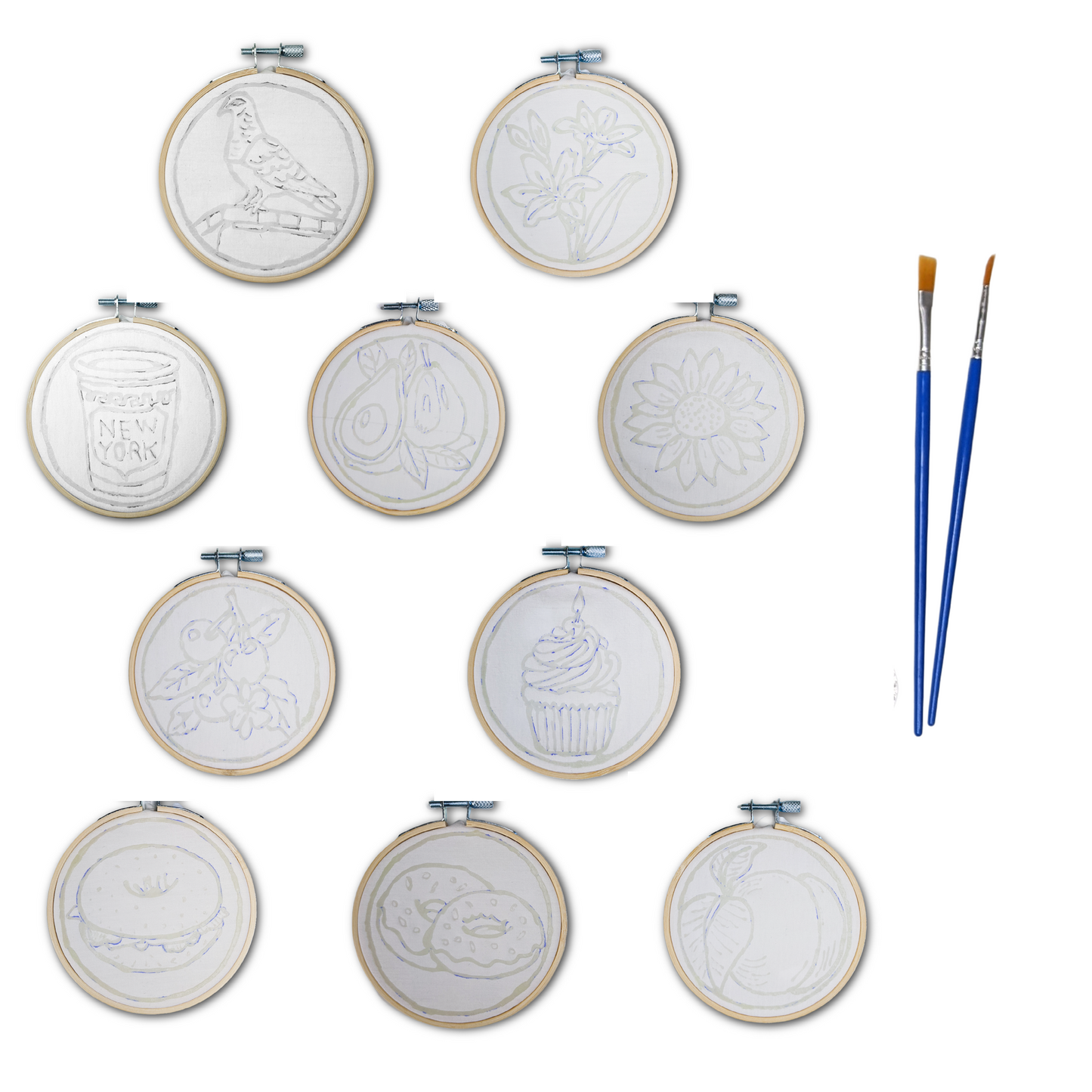 Mini Batik Painting Kits – 4" Hoop | Evergreen Collection