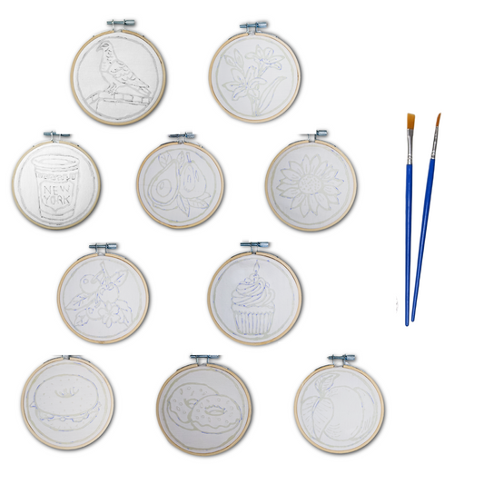 Mini Batik Painting Kits – 4" Hoop | Evergreen Collection