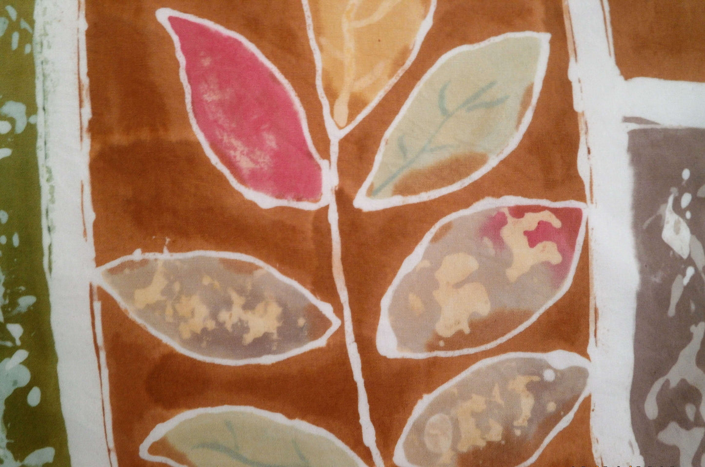 Fall Collage Batik Pillow Cover