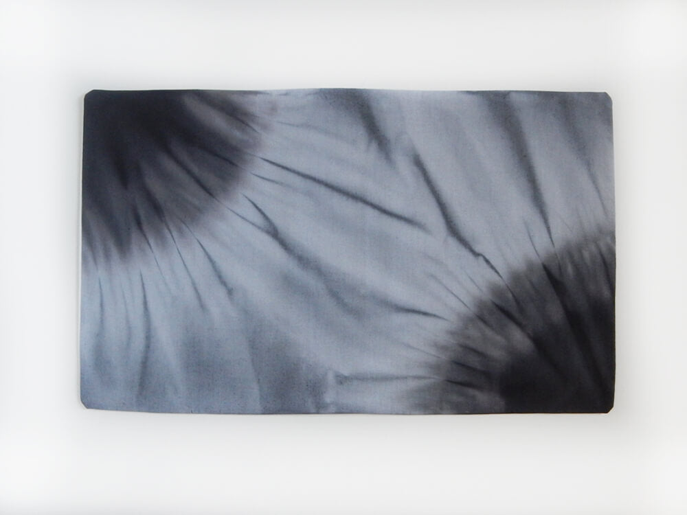 Corner Bursts Gray Shibori Pillow Cover
