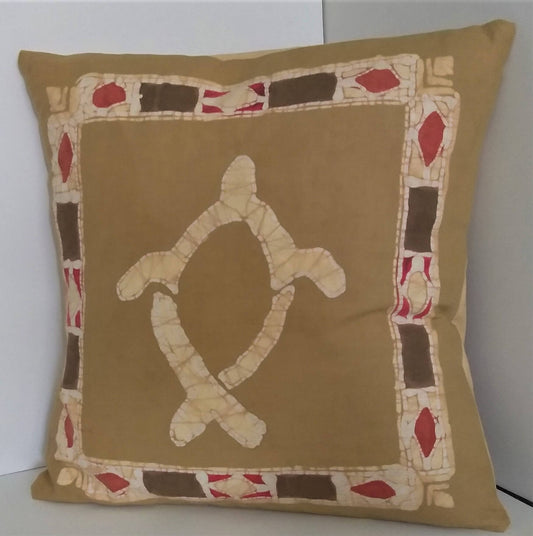 abstract turtle throw pillow