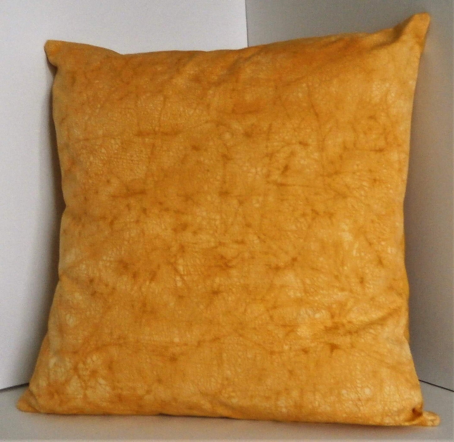 yellow crackle batik pillow cover