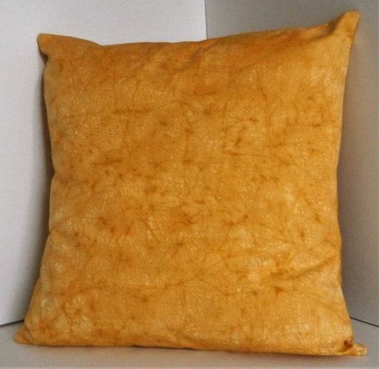 yellow crackle batik pillow cover