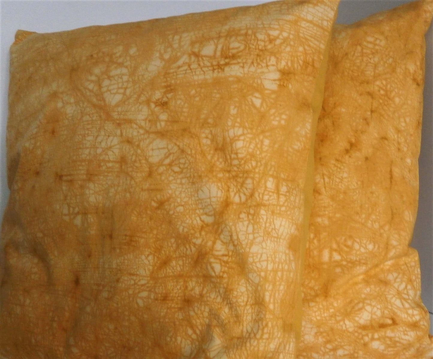 Yellow Crackle Batik Pillow