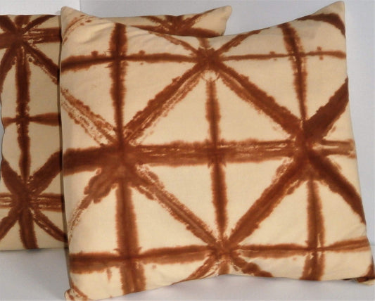Brown Geometric Throw Pillow