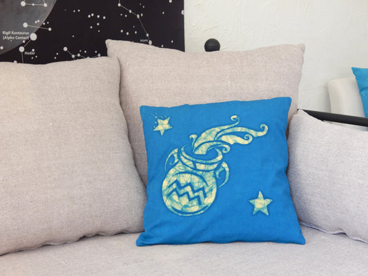 Aquarius Zodiac Throw Pillow